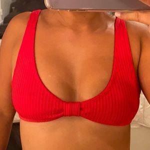 Red bikini top